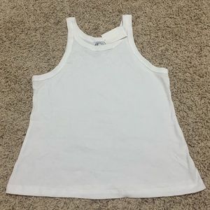 Ribbed White tank top NWT